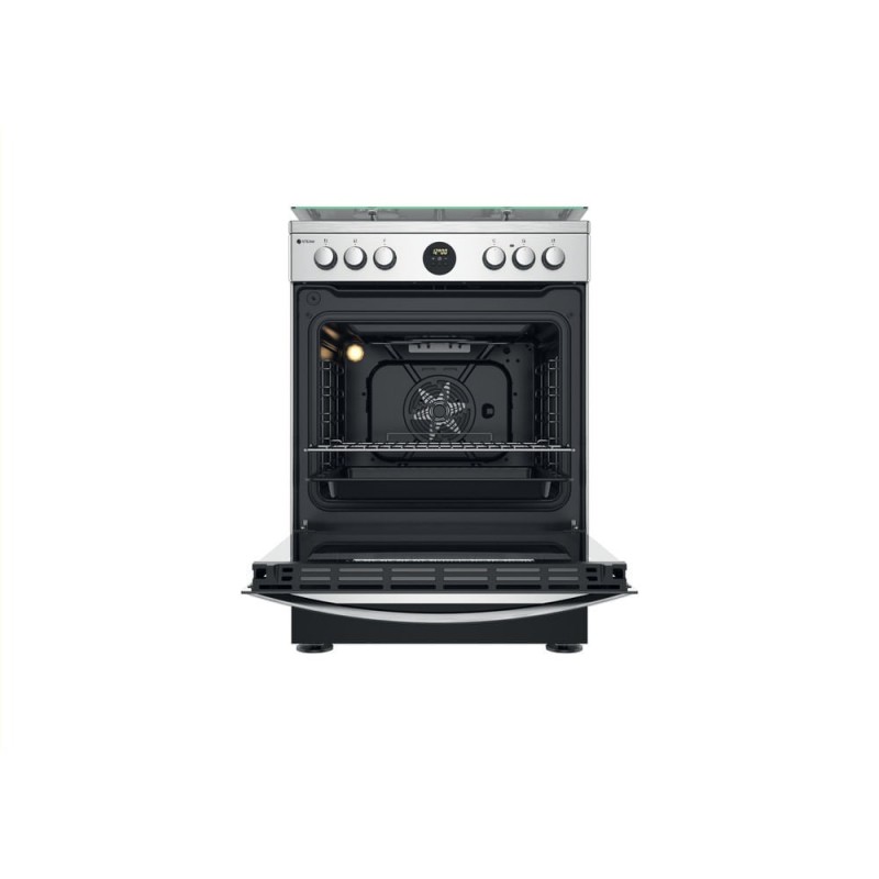 Indesit IS67G8CHX E Cocina independiente Eléctrico Encimera de gas Acero inoxidable A