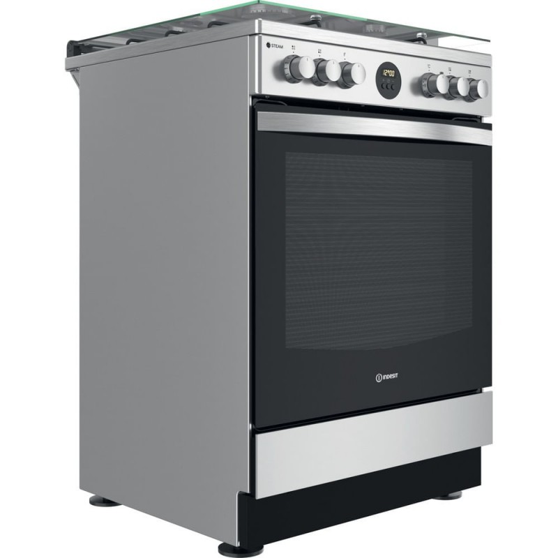 Indesit IS67G8CHX E Cocina independiente Eléctrico Encimera de gas Acero inoxidable A