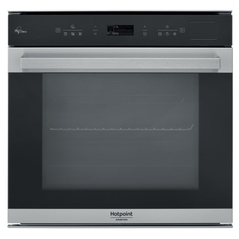 Hotpoint FI7 S8C1 SH IX HA 73 L A+ Nero, Acciaio satinato