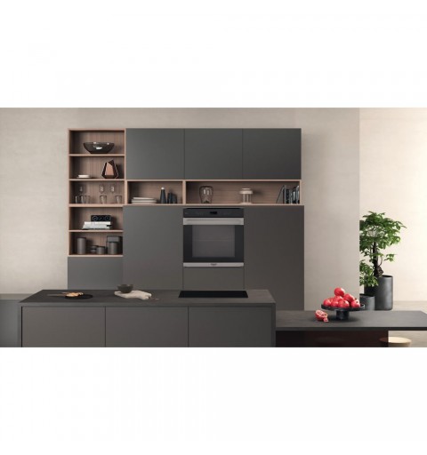 Hotpoint FI7 S8C1 SH IX HA 73 L A+ Negro, Acero satinado