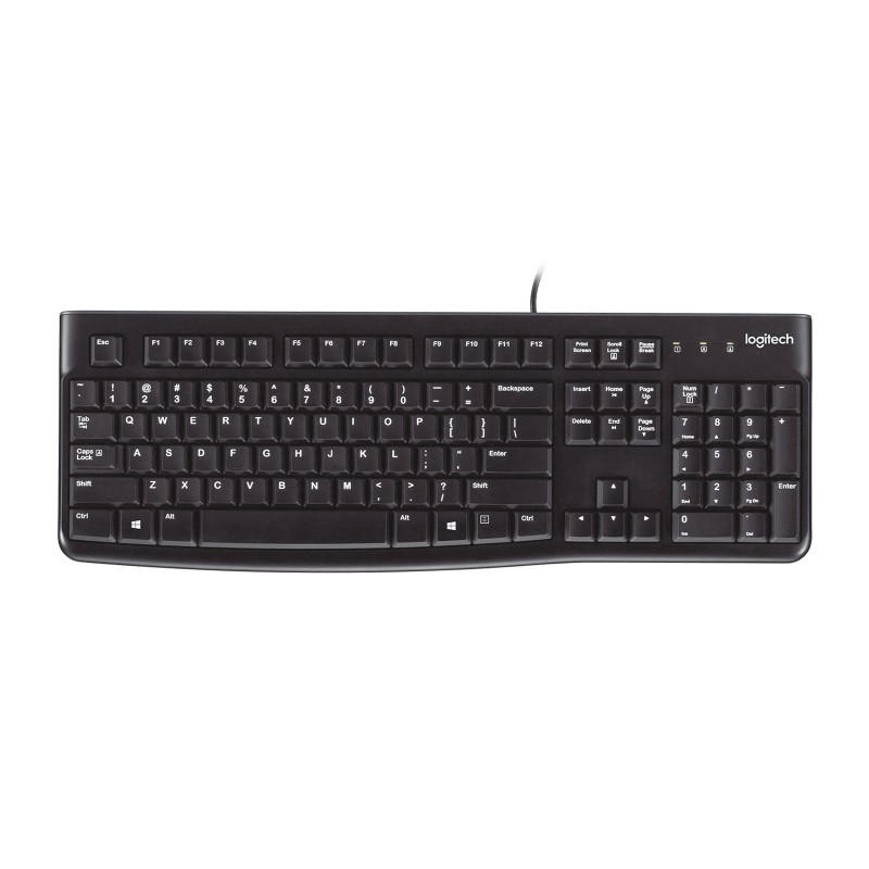 Logitech K120 Corded Keyboard tastiera USB QWERTY Spagnolo Nero