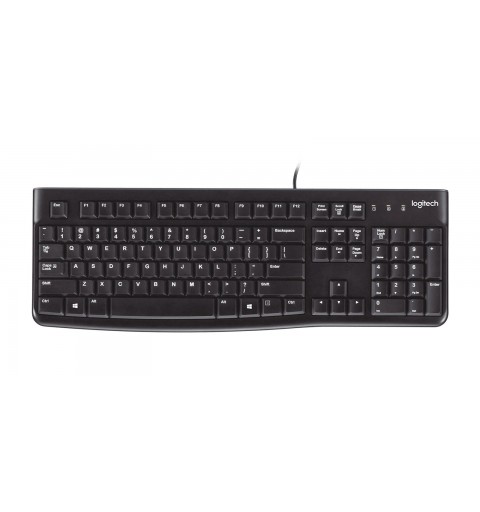 Logitech K120 Corded Keyboard tastiera USB QWERTY Spagnolo Nero