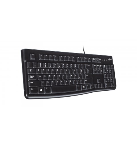 Logitech K120 Corded Keyboard tastiera USB QWERTY Spagnolo Nero