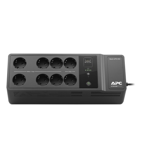 APC Back-UPS 650VA 230V 1 USB charging port - (Offline-) USV gruppo di continuità (UPS) Standby (Offline) 0,65 kVA 400 W 8