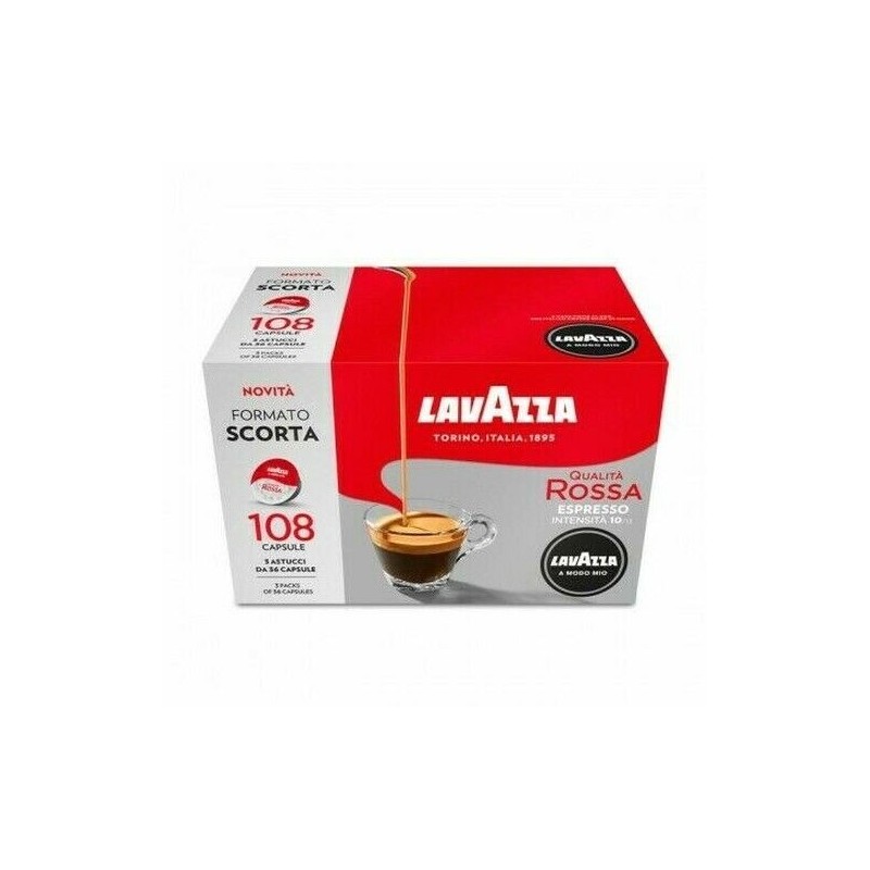 Lavazza A Modo Mio Qualità Rossa, 108 Capsule