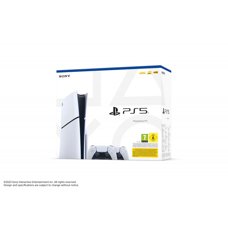 Sony Playstation 5 Slim 1,02 To Wifi Noir, Blanc