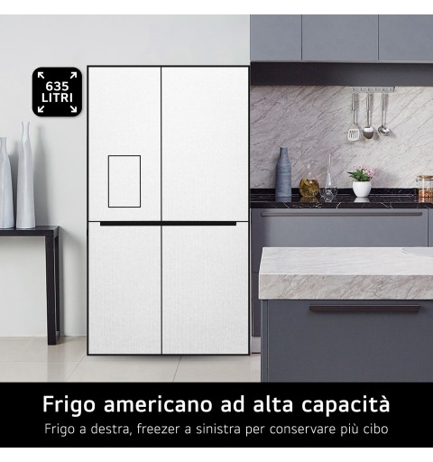 LG InstaView GSGV81EPLL Frigorifero Side-by-Side , Classe E, 635L, Wi-Fi, Senza allaccio