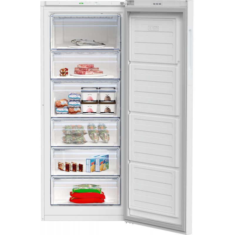 Beko RFSA240M41WN Upright freezer Freestanding 215 L E White