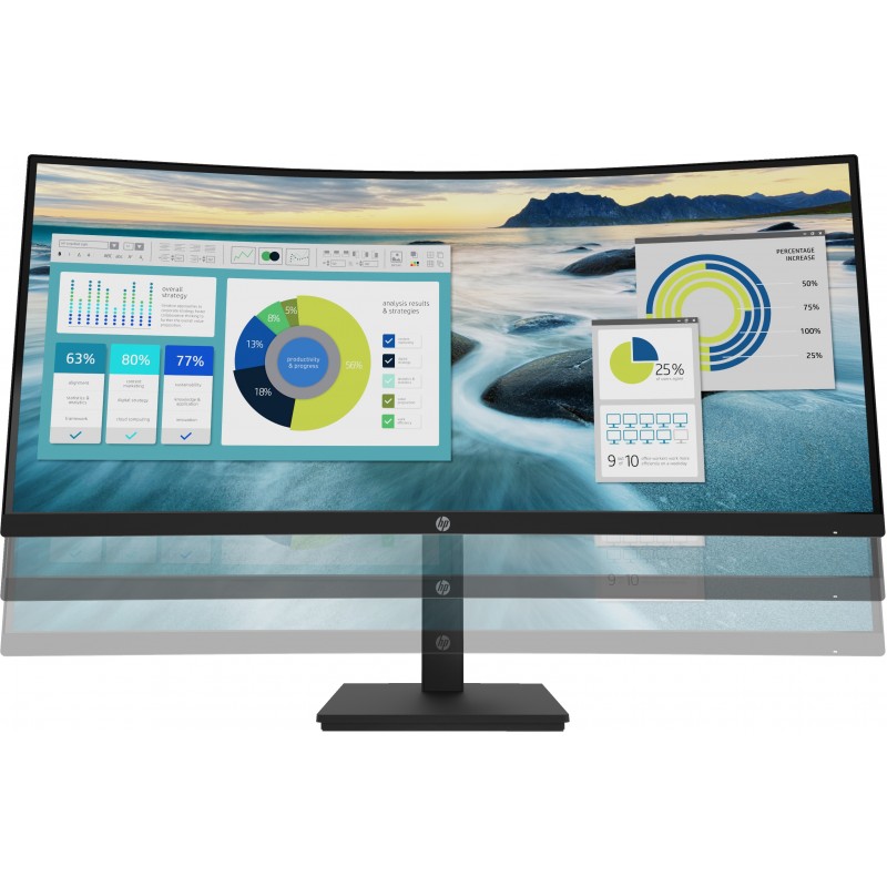 HP P34hc G4 pantalla para PC 86,4 cm (34") 3440 x 1440 Pixeles Quad HD LED Negro