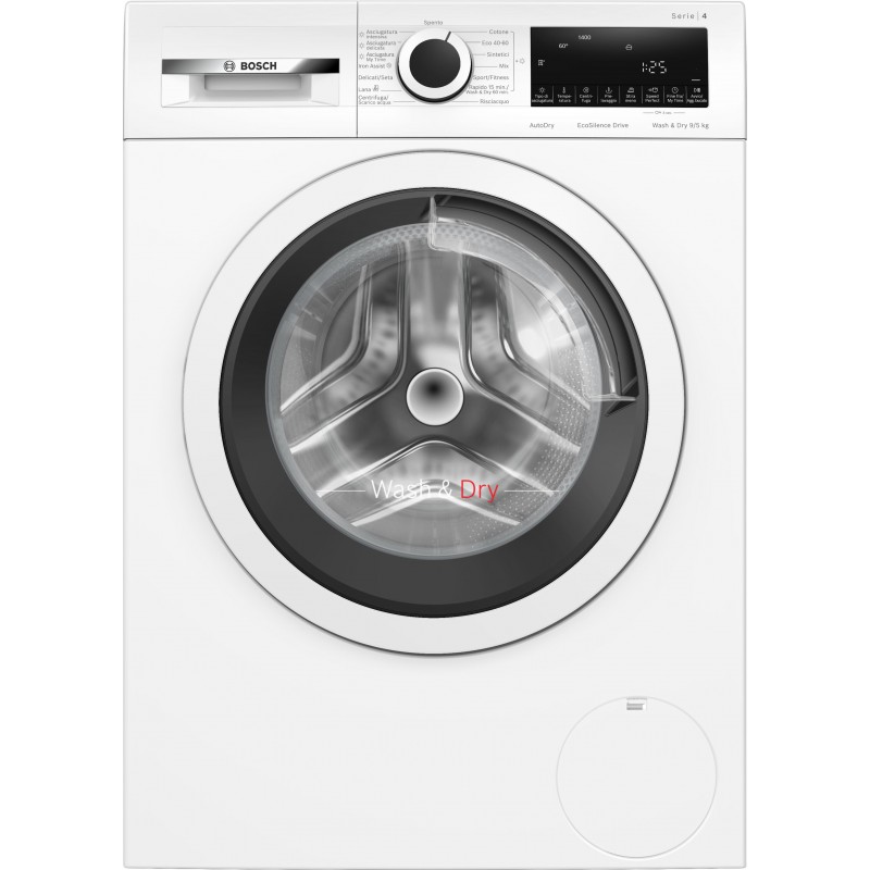 Bosch Serie 4 WNA144V0IT machine à laver avec sèche linge Pose libre Charge avant Blanc E