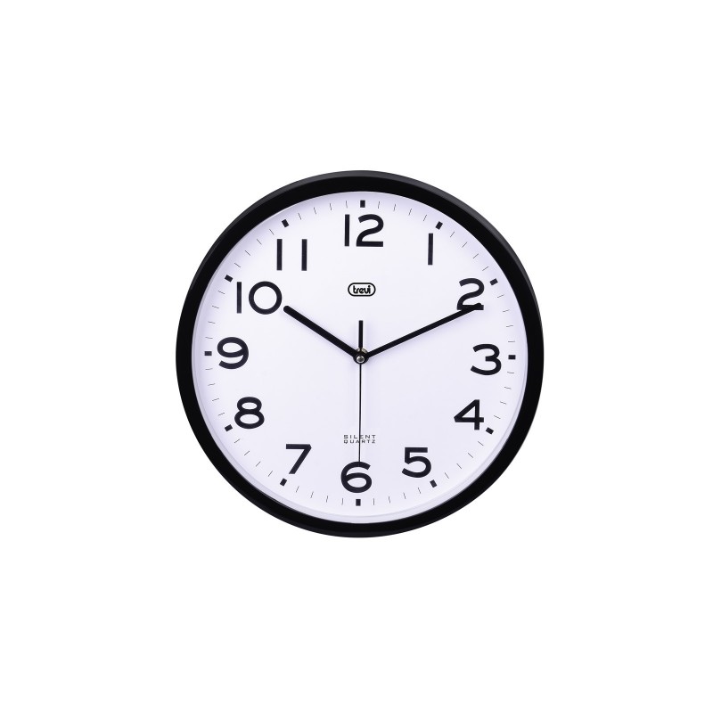 Trevi OM 3302 S Horloge à quartz Rond Noir, Blanc
