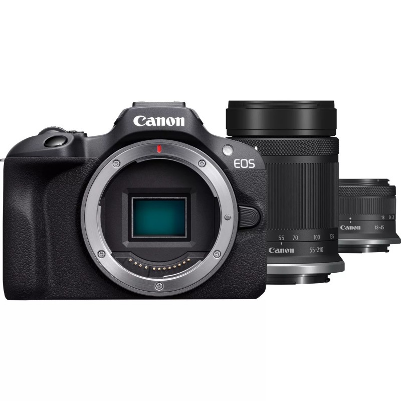 Canon EOS R100 + RF-S 18-45mm F4.5-6.3 IS STM + RF-S 55-200mm F5-7.1 IS STM Kit MILC 24,1 MP CMOS 6000 x 4000 Pixel Nero