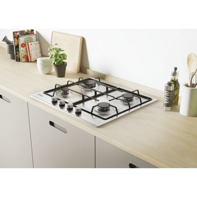 Candy Timeless CDOY6GRX Stainless steel Built-in 59 cm Gas 4 zone(s)