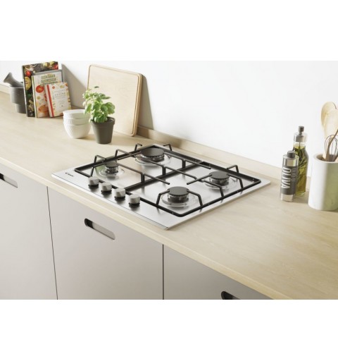 Candy Timeless CDOY6GRX Stainless steel Da incasso 59 cm Gas 4 Fornello(i)