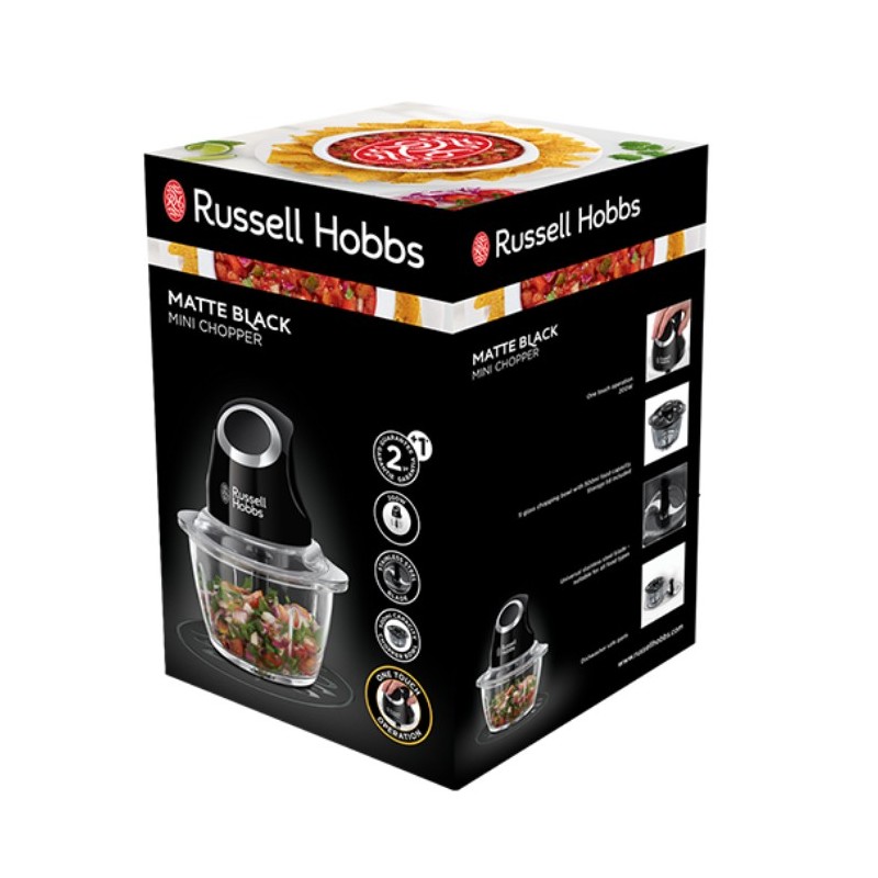 Russell Hobbs 24662-56 Elektrischer Essenszerkleinerer 0,5 l 200 W Schwarz, Transparent