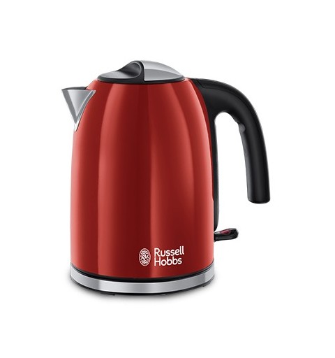 Russell Hobbs 20412-70 bollitore elettrico Nero, Rosso, Stainless steel