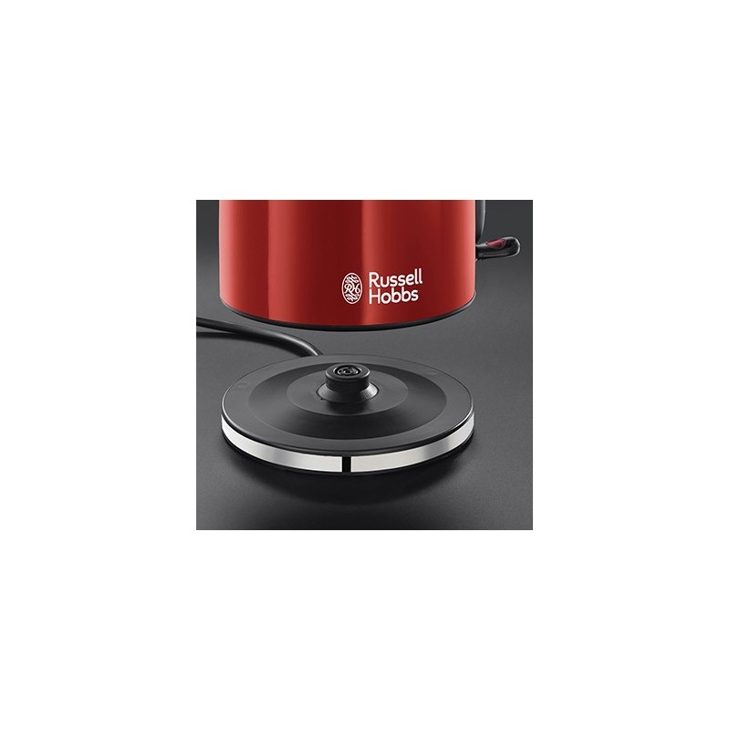 Russell Hobbs 20412-70 bouilloire Noir, Rouge, Acier inoxydable
