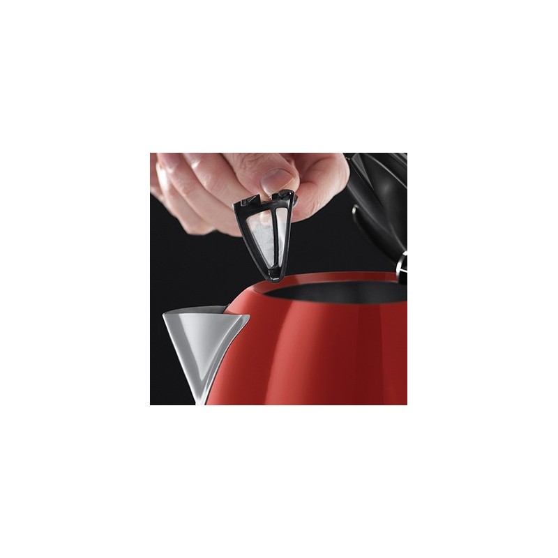 Russell Hobbs 20412-70 bollitore elettrico Nero, Rosso, Stainless steel