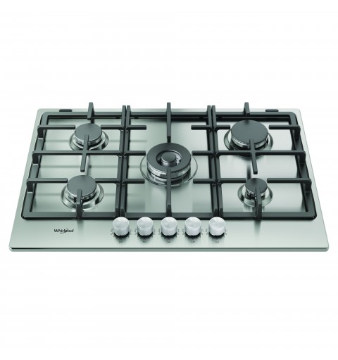 Whirlpool TKRL 761 IX K Acero inoxidable Integrado 75 cm Encimera de gas 5 zona(s)