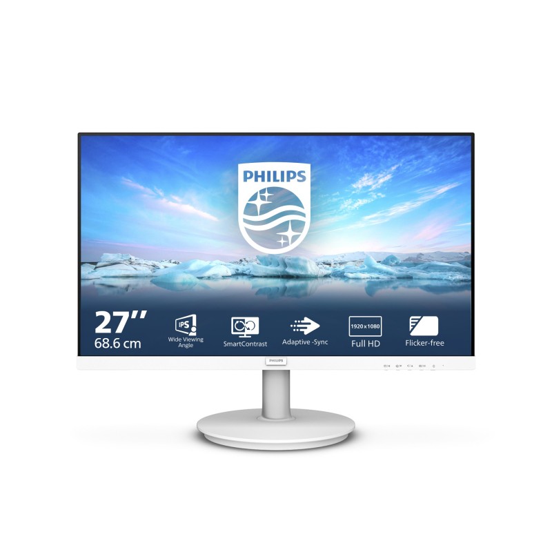 Philips V Line 271V8AW 00 Monitor PC 68,6 cm (27") 1920 x 1080 Pixel Full HD LCD Bianco