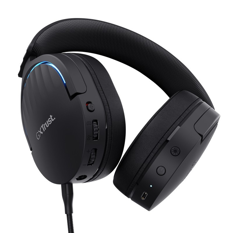 Trust GXT 491 Fayzo Auriculares Inalámbrico y alámbrico Diadema Juego USB Tipo C Bluetooth Negro