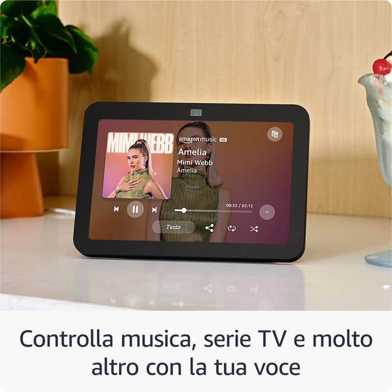 Amazon Echo Show 8 (3ª gen., modello 2023) | Schermo touch intelligente HD con audio spaziale, hub per Casa Intelligente e