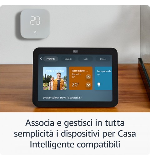 Amazon Echo Show 8 (3ª gen., modello 2023) | Schermo touch intelligente HD con audio spaziale, hub per Casa Intelligente e