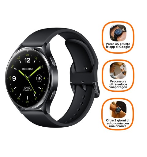 Xiaomi Watch 2 3,63 cm (1.43") AMOLED 46 mm Digital 466 x 466 Pixeles Pantalla táctil Negro Wifi GPS (satélite)