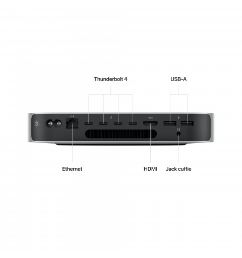 Apple Mac mini Apple M M2 Pro 16 GB 512 GB SSD macOS Ventura Mini PC Plata
