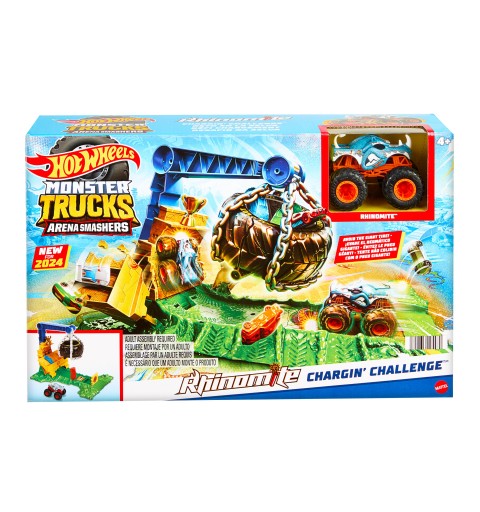 Hot Wheels Monster Trucks ARENA SMASHERS RHINOMITE CHARGIN' CHALLENGE Playset