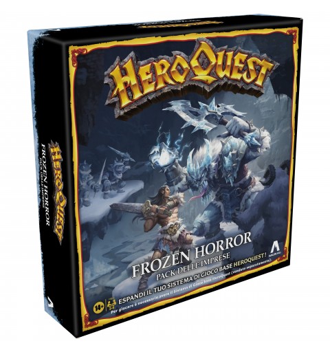 Avalon Hill , HeroQuest, Frozen Horror, gioco dungeon crawler, gioco da tavolo per adulti, per giocare è necessario avere il