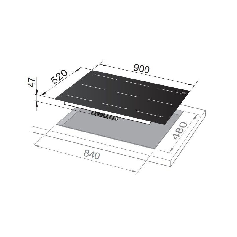 De’Longhi SLI 906 Kochfeld Schwarz Integriert 90 cm Zonen-Induktionskochfeld 6 Zone(n)