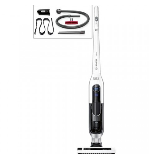 Bosch BCH6L2560 aspiradora de pie y escoba eléctrica Aspiradora escoba Secar Sin bolsa 0,9 L Negro, Blanco