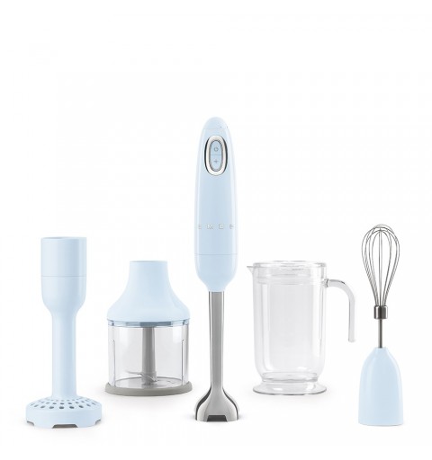 Smeg HBF22PBEU licuadora Batidora de inmersión 700 W Azul, Cromo, Gris