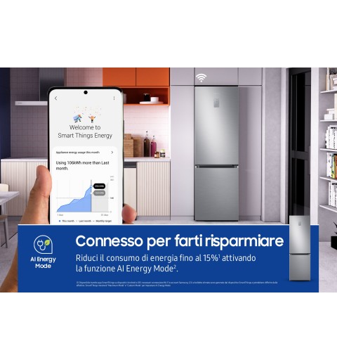 Samsung Frigorifero Combinato EcoFlex 1.85m 344L RB34C671DS9
