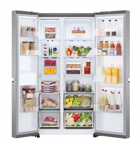 LG GSBV70PZTE side-by-side refrigerator Freestanding 655 L E Stainless steel