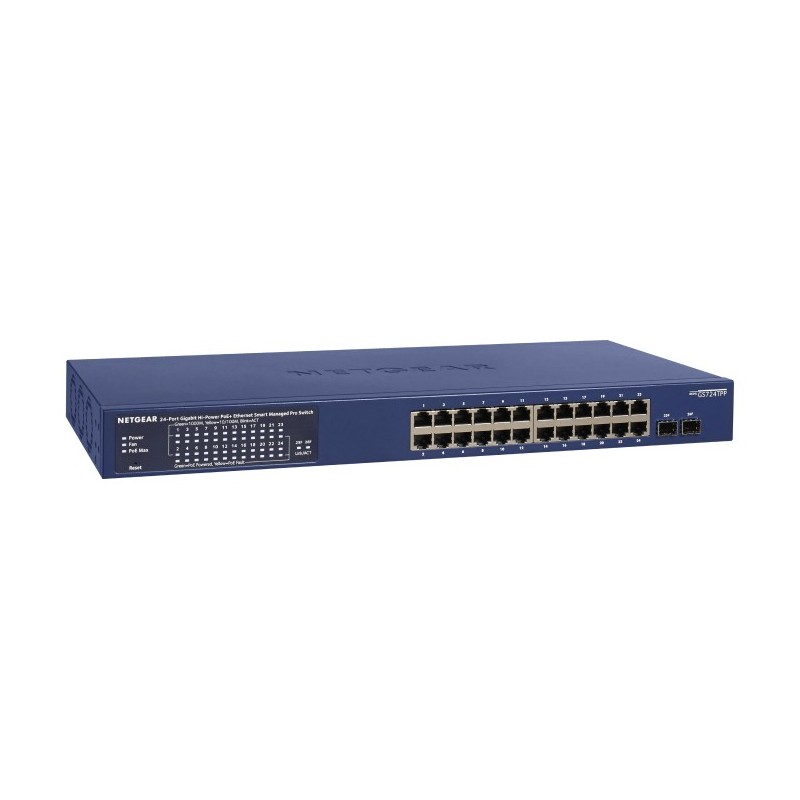 NETGEAR GS724TP-300EUS switch di rete Gestito L2 L3 L4 Gigabit Ethernet (10 100 1000) Supporto Power over Ethernet (PoE) Blu