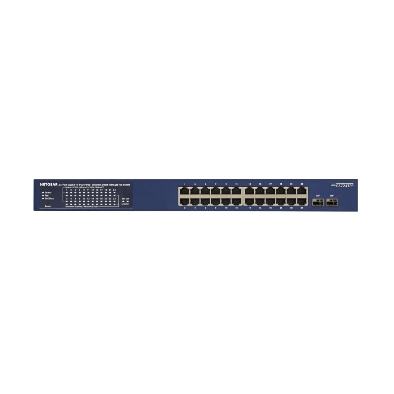 NETGEAR GS724TP-300EUS network switch Managed L2 L3 L4 Gigabit Ethernet (10 100 1000) Power over Ethernet (PoE) Blue