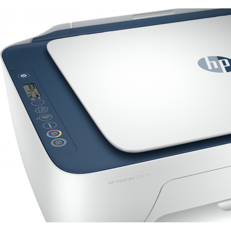 HP Imprimante Tout-en-un HP DeskJet 2721e, Couleur, Imprimante pour Domicile, Impression, copie, numérisation, Sans fil HP+