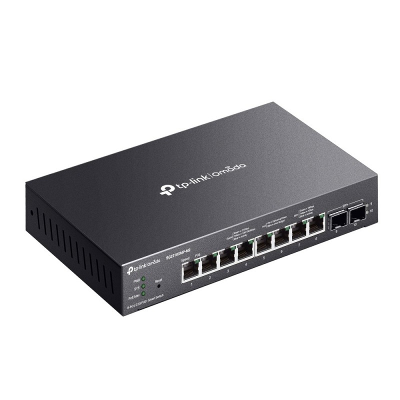 TP-Link Omada SG2210XMP-M2 Netzwerk-Switch Managed L2 L2+ 2.5G Ethernet (100 1000 2500) Power over Ethernet (PoE) Schwarz