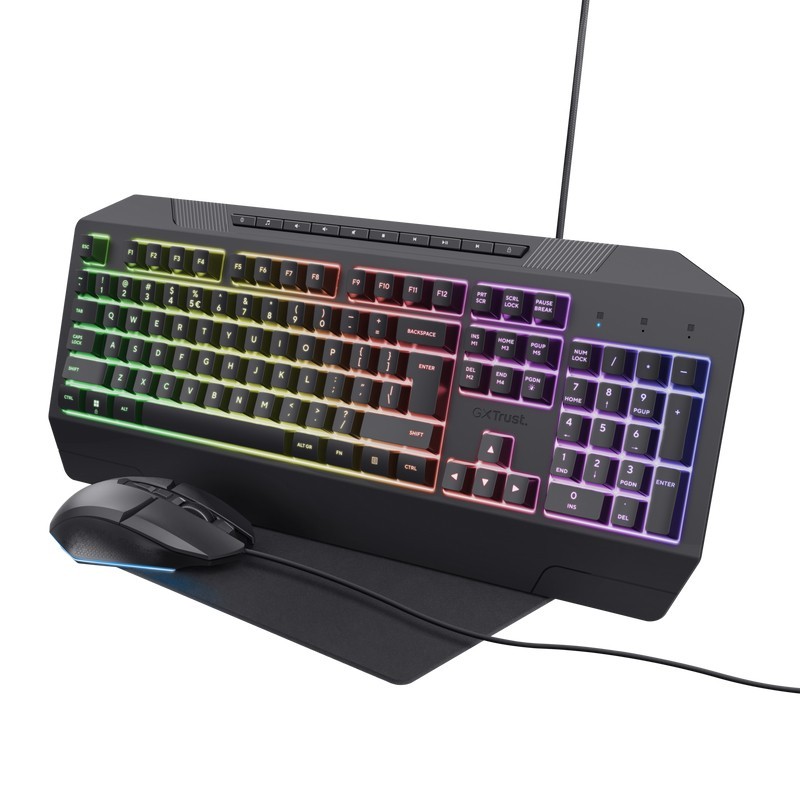 Trust GXT 791 clavier Souris incluse USB QWERTY Italien Noir