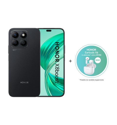 Honor X8boost + Earbuds X6 17 cm (6.7") Doppia SIM Android 13 4G USB tipo-C 8 GB 256 GB 4500 mAh Nero