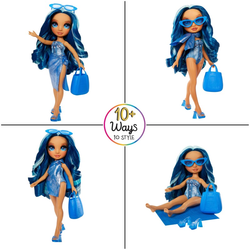 Rainbow High Swim & Style Fashion Doll- Skyler (Blue)