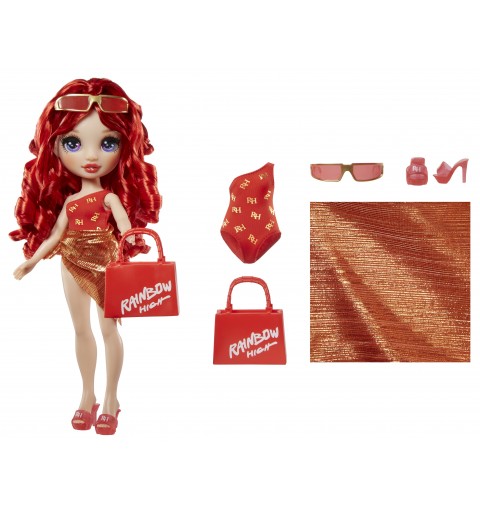 Rainbow High Swim & Style Fashion Doll- Ruby (Red)