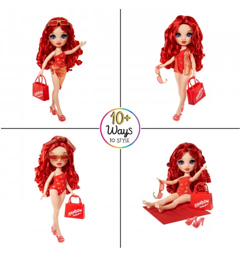 Rainbow High Swim & Style Fashion Doll- Ruby (Red)