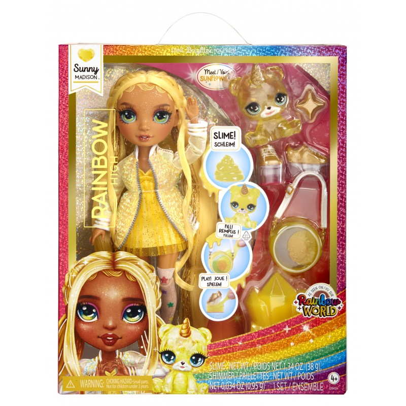 Rainbow High Classic Rainbow Fashion Doll- Sunny (yellow)