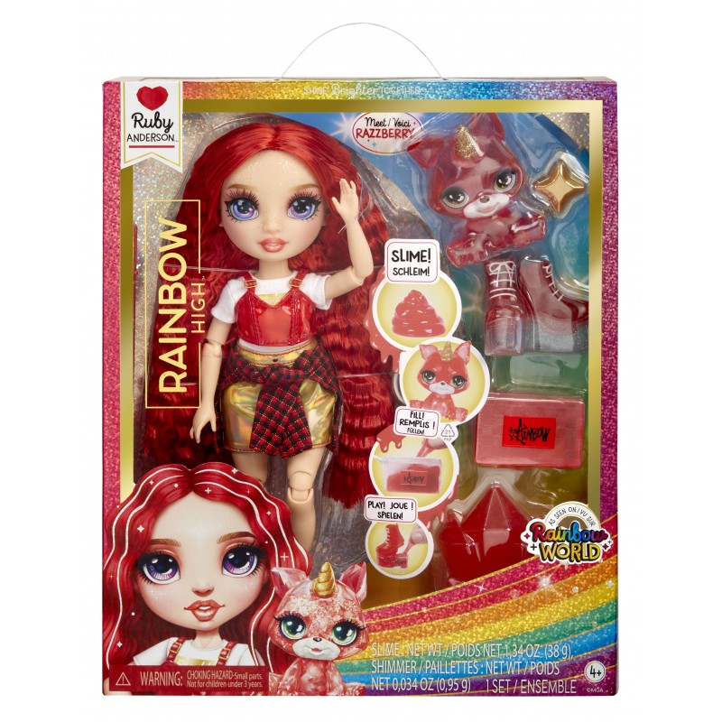 Rainbow High Classic Rainbow Fashion Doll- Ruby (red)