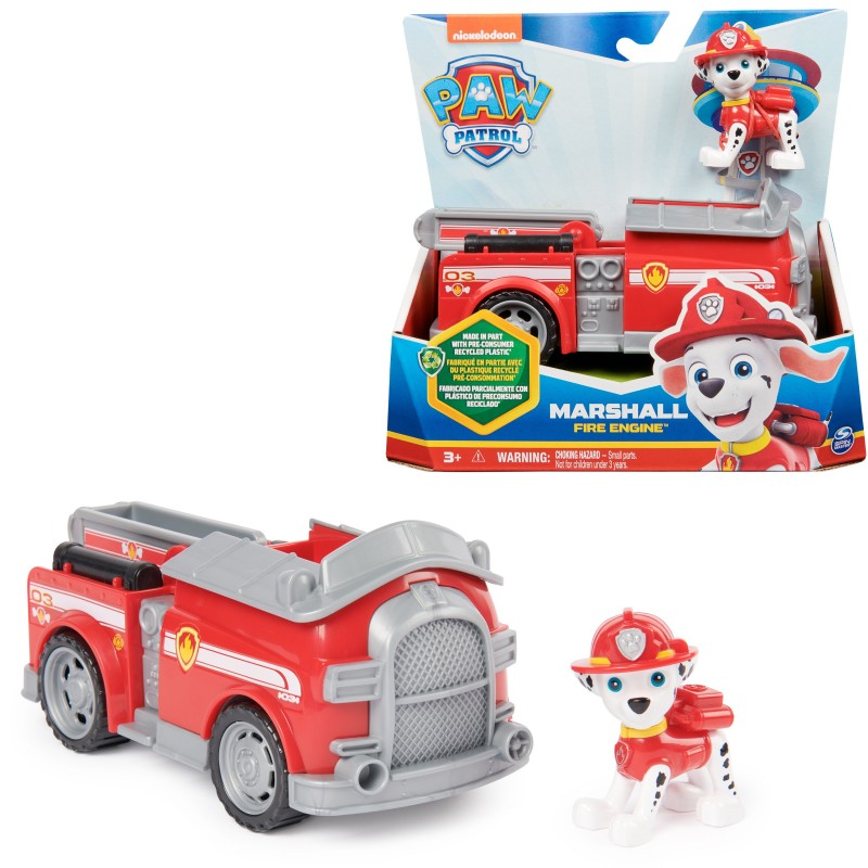 PAW Patrol , Camion dei Pompieri di Marshall, Veicolo e Personaggio Marshall, Giochi Bambini, 3+ anni