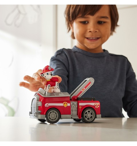 PAW Patrol , Fire Engine de Marshall, camión de juguete con figura de acción coleccionable, juguetes respetuosos con el medio