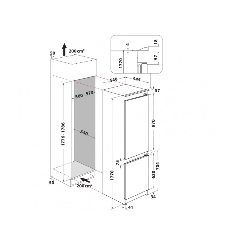 Whirlpool WHC18 T132 Integriert 250 l E Weiß